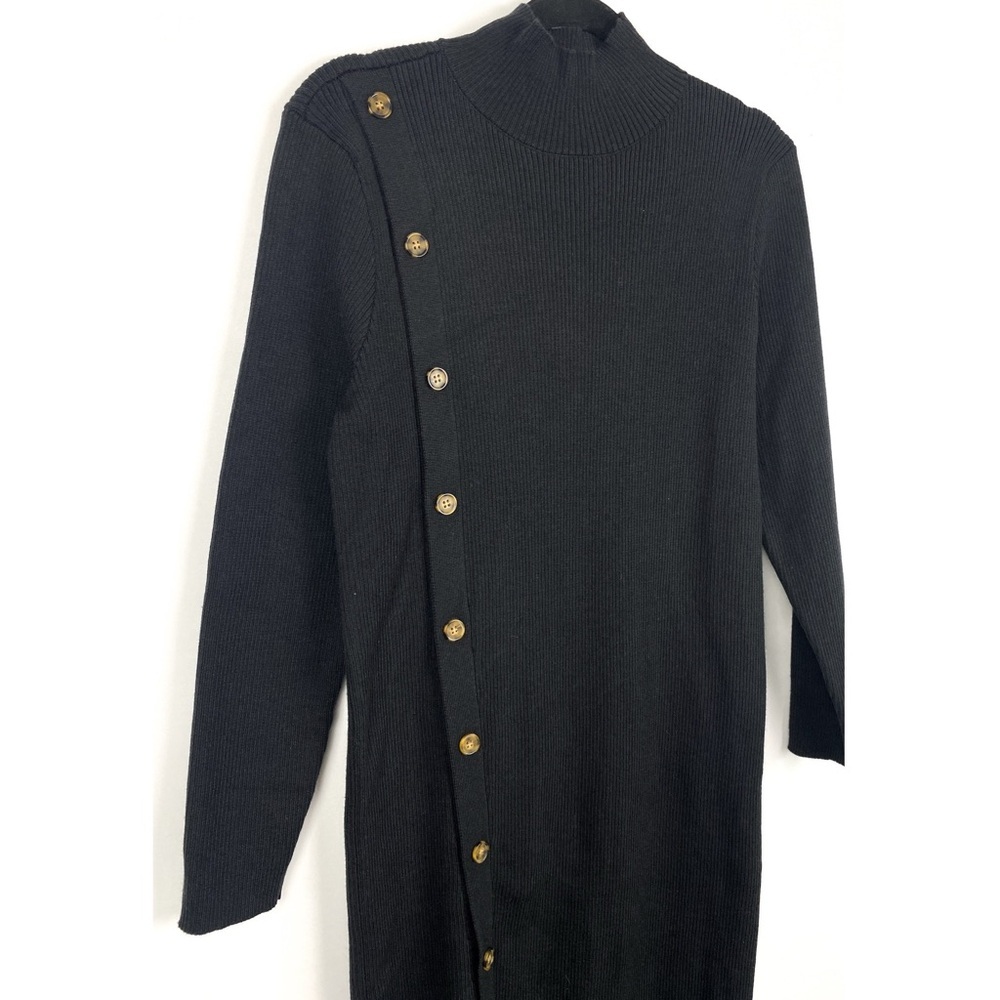 NWT Eloquii Asymmetrical Button Sweater Dress‎ Mo… - image 5